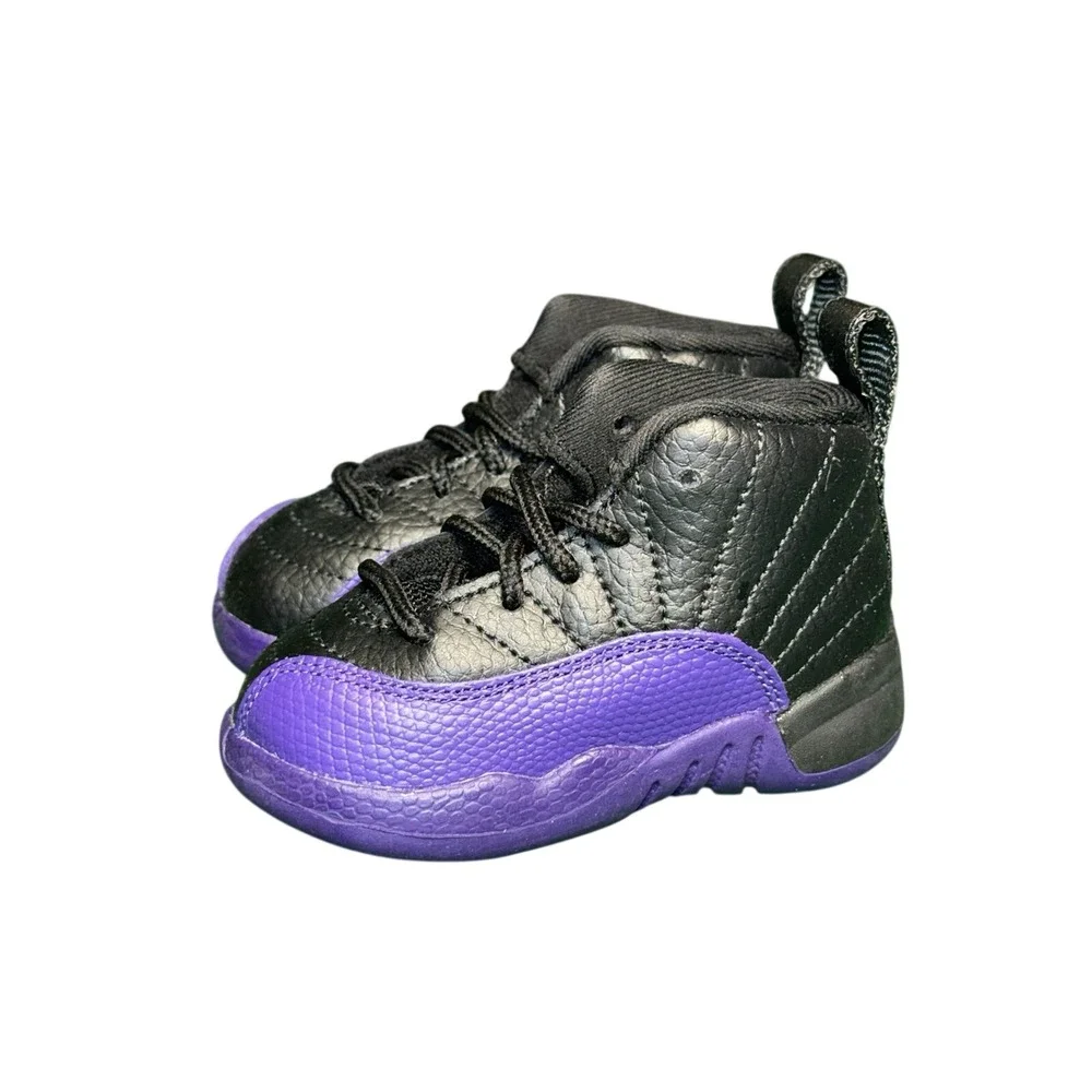 Nike Air Jordan 12 Retro‎ Field Purple Black Toddler Shoes 4C 850000-057